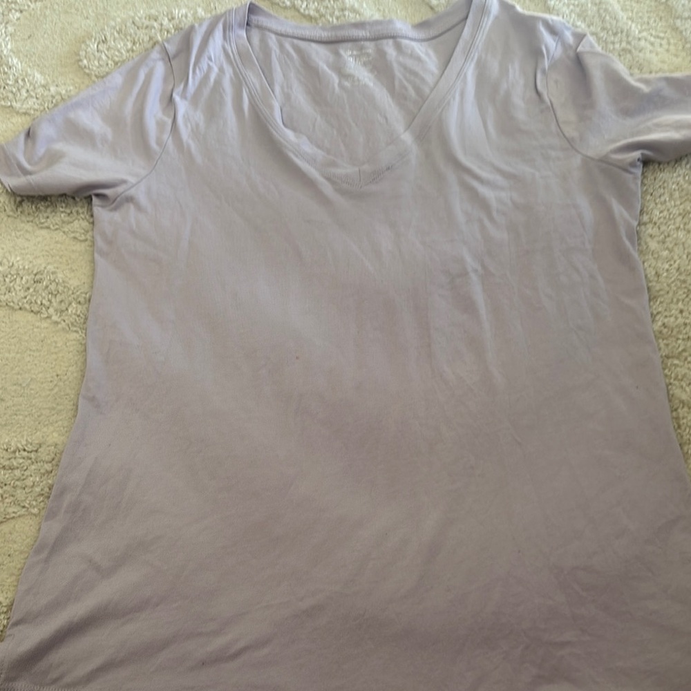 Light Purple V-Neck T-Shirt